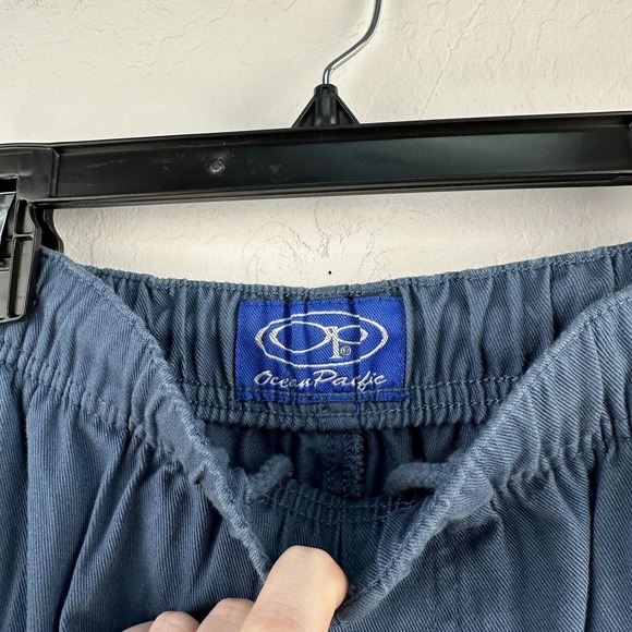 Vintage NOS OCEAN PACIFIC OP Shorts Men’s S‎ PULL-ON SHORT Blue Elastic Waist - Picture 5 of 10
